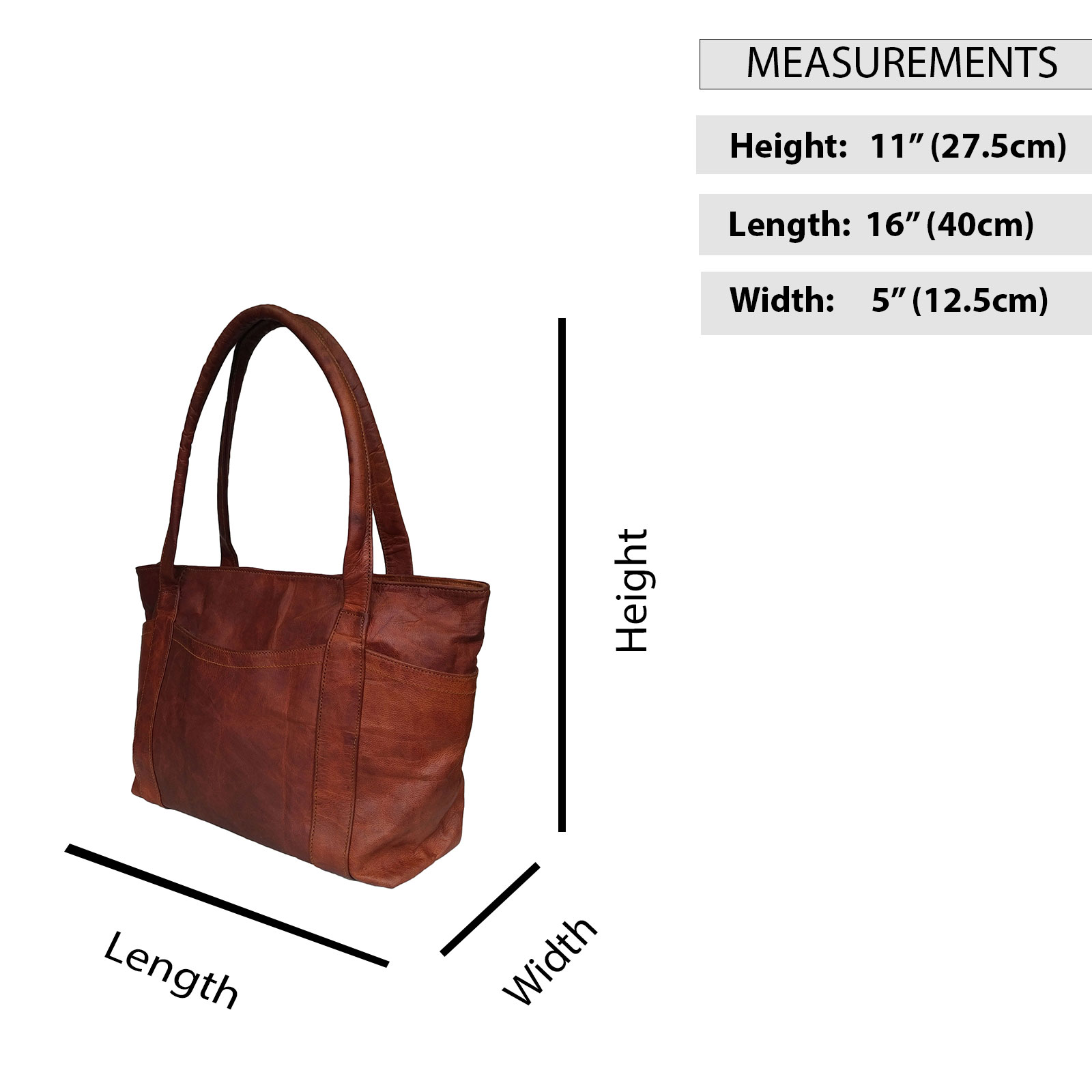 Women's Shoulder Tote Handbag With Wallet Brown Shoulder Office Handmade Bag
